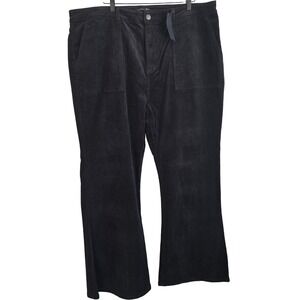 🆕️ NWT Black Tape Maya High Rise Relaxed Flare Corduroy Pants Black Plus 24